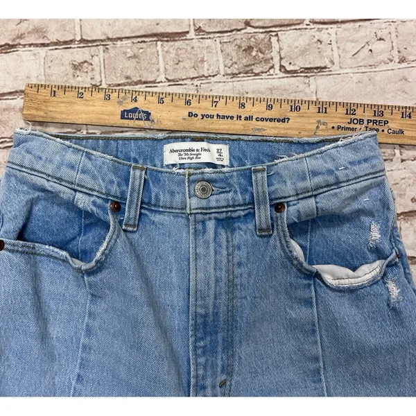 Abercrombie & Fitch Jeans 4 90s Straight Ultra High Rise Jeans Womens ‎ 27 | 4 R - Image 4