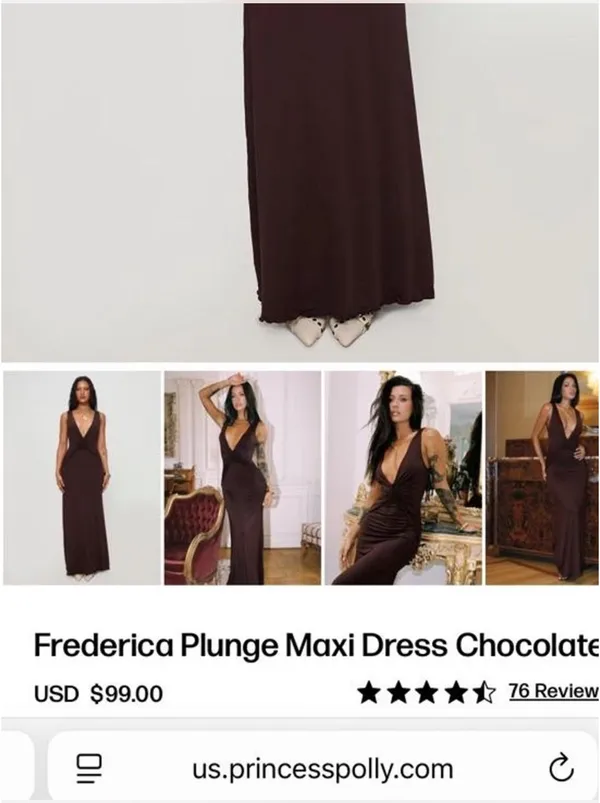 Princess Polly Plunge V Neck Dress - Image 5