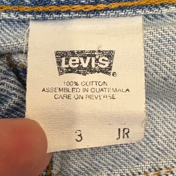 Levis 977‎ Shorts Vintage 80s High Waisted Light Wash Denim Jorts Summer Size 3 - Image 5