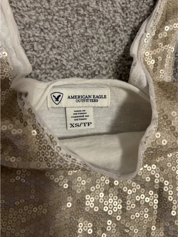 Gold sequined American Eagle Tank  - Image 3