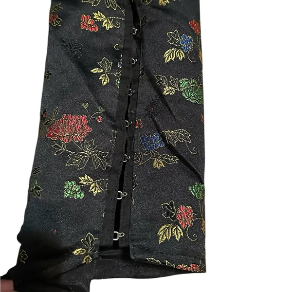 Vintage Rampage Lace Up Corset Top Floral Embroidered Y2K Renfaire WhimsyGoth - Image 6
