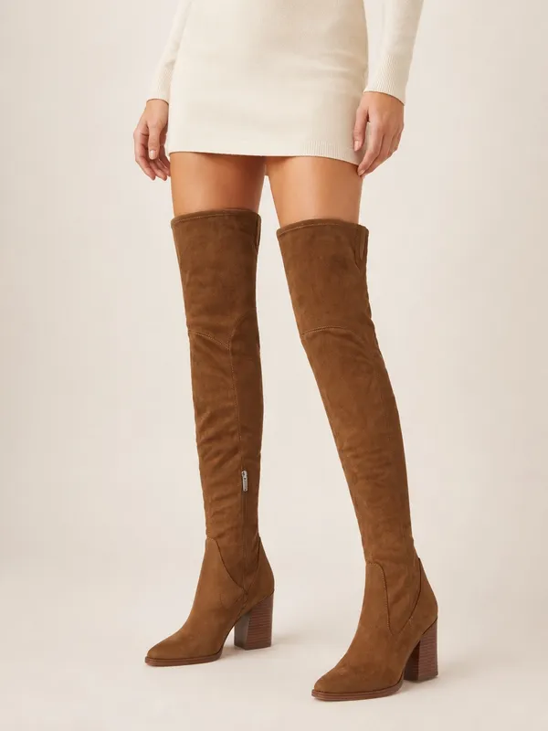 Marc Fisher Meyana Tan Over-the-Knee Boots 9.5M Retail $189 - Image 3