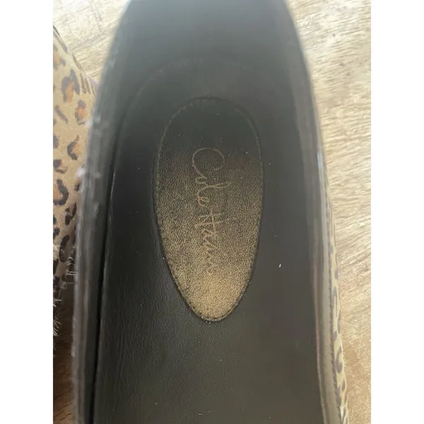 Cole Haan Leather Ballet Flat Pony Hair Leopard Comfort Slip On Shoe Size 7B - Image 6