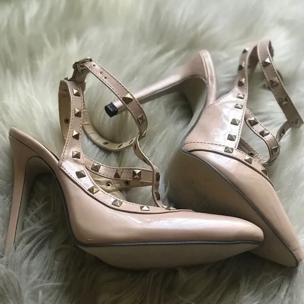 ✨Ji Mei Shoes Nude Pale Pink Pointed Toe Heels✨ - Image 4