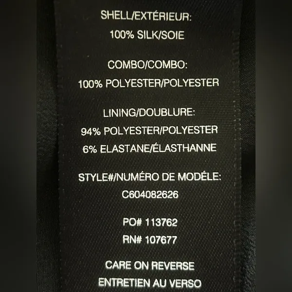 Alice + Olivia Silk Flowy Blouse‎ Black Size S/P - Image 9