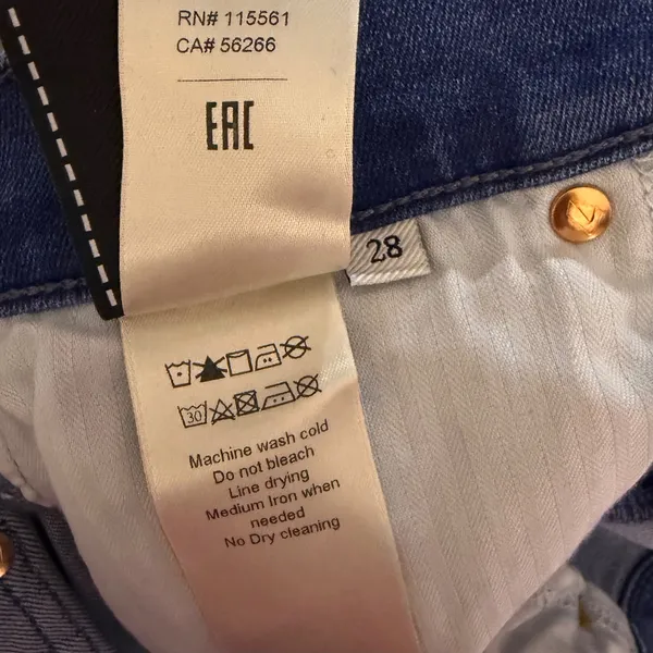 NWT 7 For All Mankind Tailorless Dojo Wide Leg‎ Trouser Jeans Mid Rise 28 - Image 12