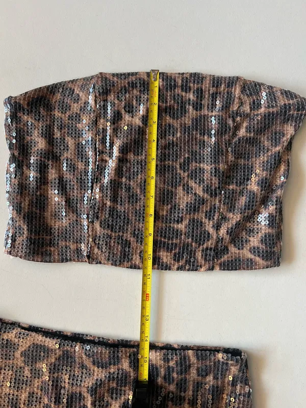 No Boundaries Snake Print Sequin Skirt Set - Image 6