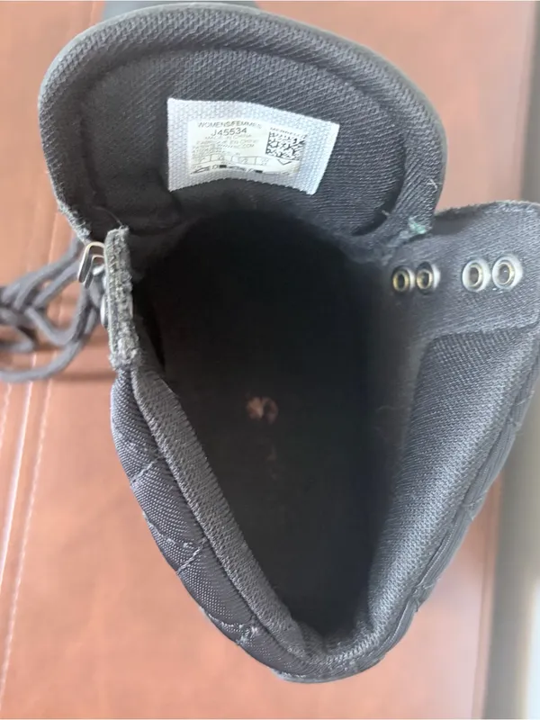 Merrell Chateau Mid Lace Waterproof Black Leather Heeled Hiking Boots Womens 7 - Image 9