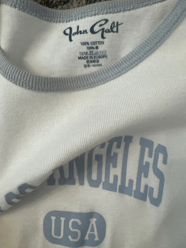 PacSun Crop Top John Galt White - Image 2