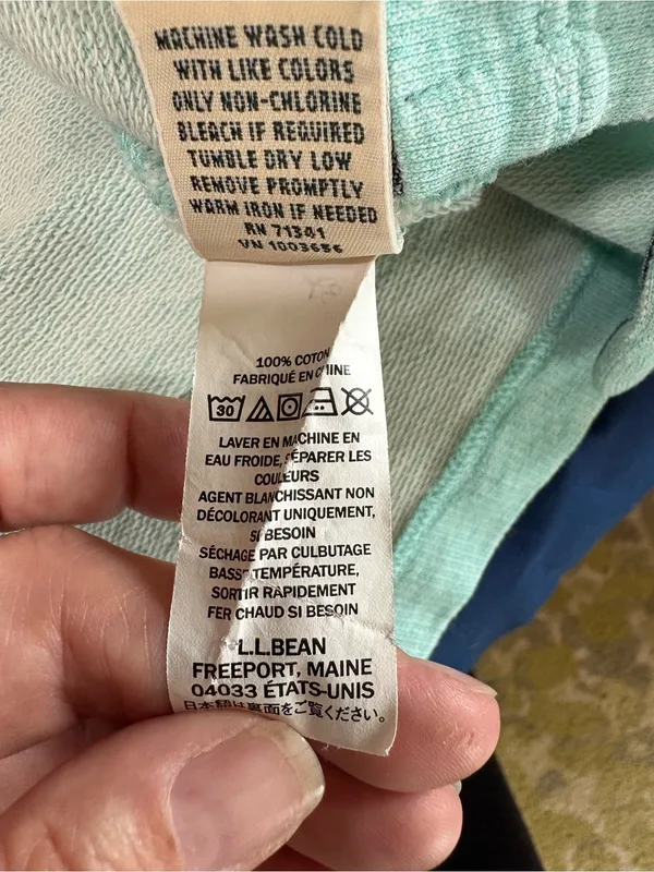 LL Bean Knit Style Pullover 1/4 Button Up Women’s Size XL Teal/Blue - Image 5