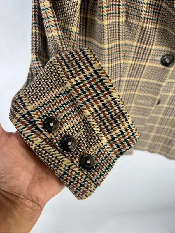 Cabi Pastime Plaid Jacket Blazer Style #3548 Brown Multi Size 4 - Image 5