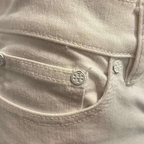 Tory Burch White Cropped Jeans - Image 9
