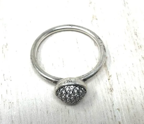 Pandora cluster dome ring, sterling silver, size 56 or 7.5 - Image 10