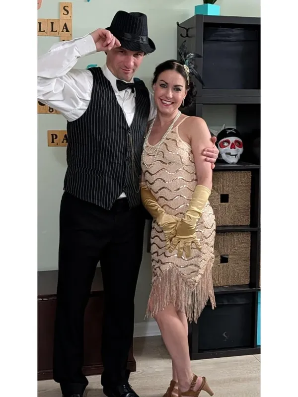 Women's 1920s Flapper Sequin Dress Gatsby Party Costume XSMALL - Image 7