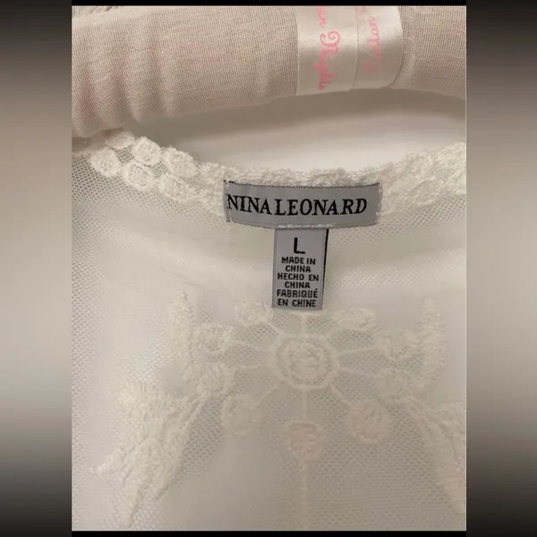 Nina Leonard Large/XL Lace Kimono Cardigan, Bridal Kimono, Bridal Shower Kimono - Image 4
