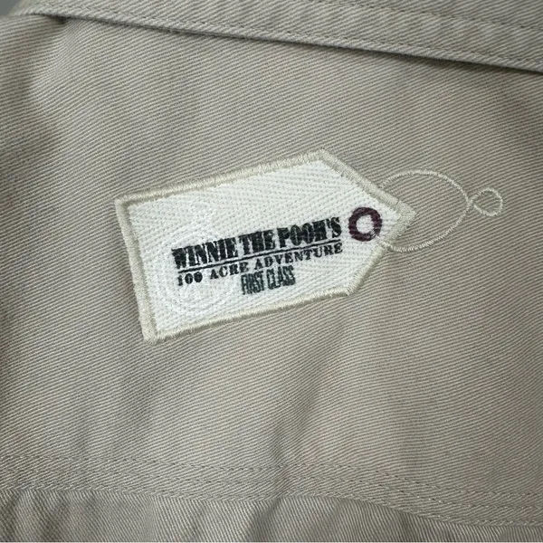 Vintage‎ Disney Pooh Eeyore Utility Vest Y2K Safari Embroidered Beige L - Image 8