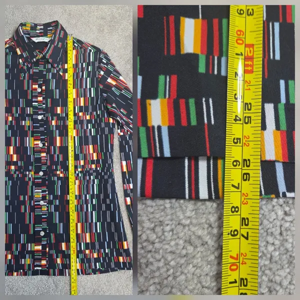 Vintage Wrangler Shirt Womens 32 Multicolor Geometric Button 70s Cowgirl Western - Image 7