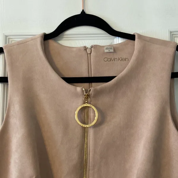 Calvin Klein light pink Sleeveless Sheath Dress Crew Neck size 8 brand new - Image 4