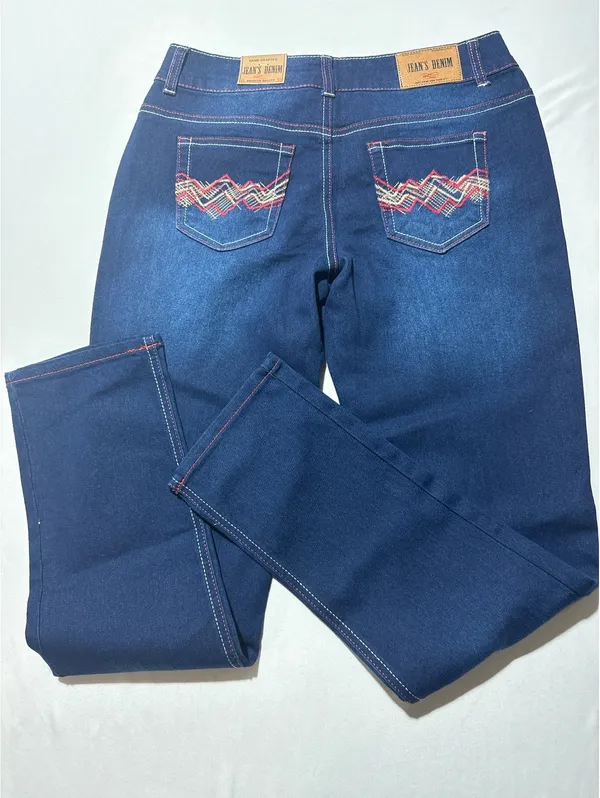 Jean's Denim Women's Size 8 Classic Dark Blue Straight Jeans - Comfy & Stylish! - Image 9