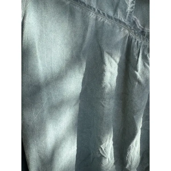 Altered State Women's Size M Rayon Embroidered‎ Tie Back Blouse Blue Size M - Image 10