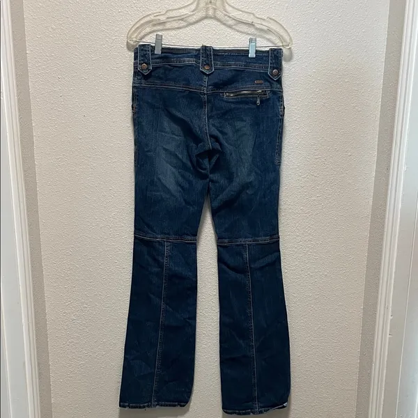 DOLLHOUSE Y2K Vintage Denim Low Rise Flare Jeans Size 7 - Image 2