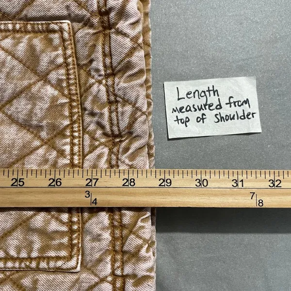YFB On the Road Quilted Denim Coat Size XL Butterscotch Walker Jacket Boho - Image 10