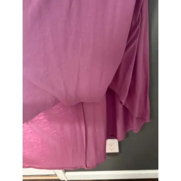 Mudd Y2k Womens Mauve High Low Maxi Dress Crochet‎ Lace Neckline Purple Medium - Image 4