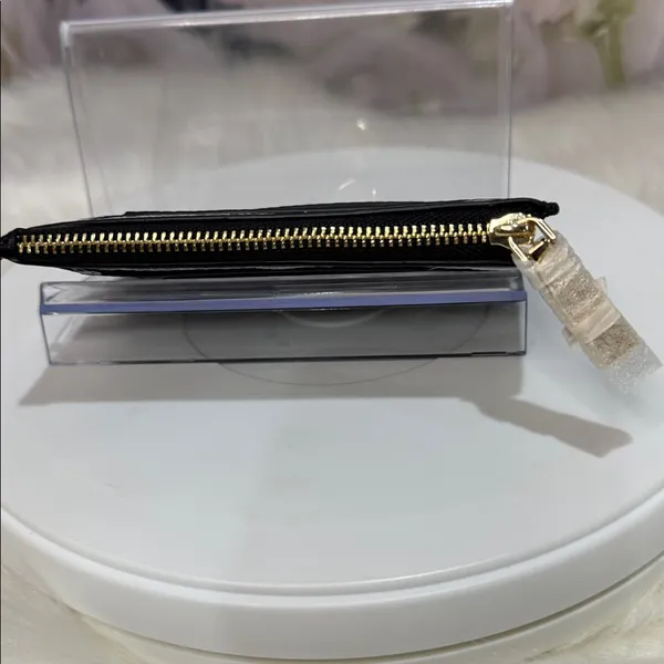 Kate Spade Black Card Wallet with Gold Accent - Image 3