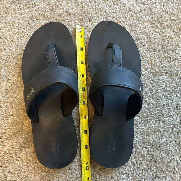 Air Balance Black Thong Flip Flops Size 7 - Image 2