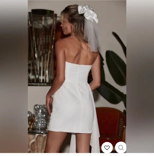 12th Tribe White Strapless Dress - Image 3