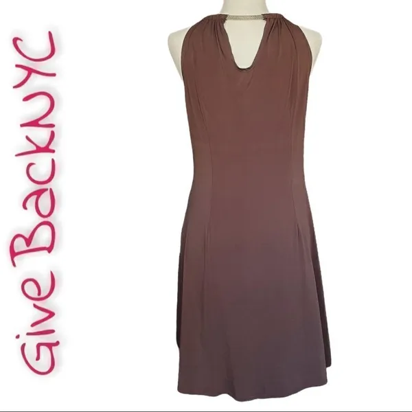 Essentials by Milano Cowl Dress in Brown Size S - Image 2