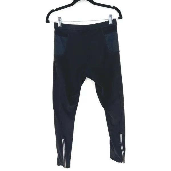 Nike‎ Dri-FIT Womens Black Running Leggings Athletic Tights Ankle Zip Pockets M - Image 2