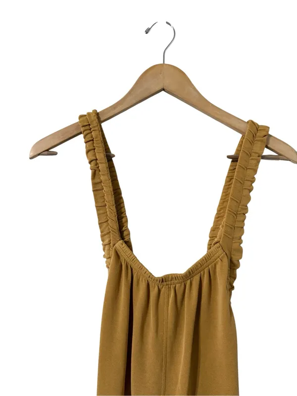 FREE PEOPLE FP Movement Heart Center Mustard Yellow Romper - Image 4