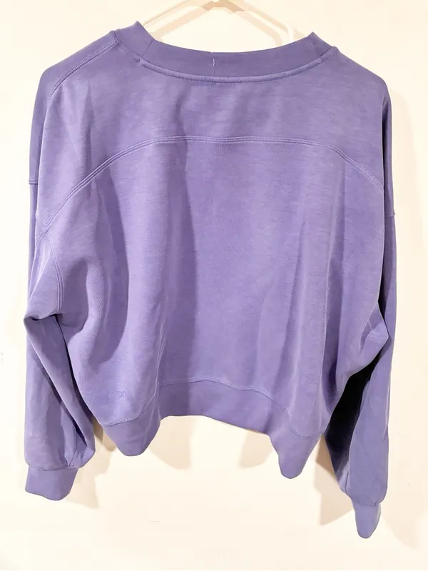 Lululemon Perfectly Oversized Cropped Crew Pullover Sweatshirt Size 8 - Image 4