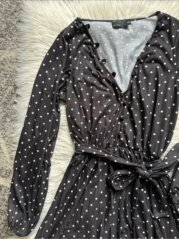 ASOS pleated polka dot mini dress - Image 3