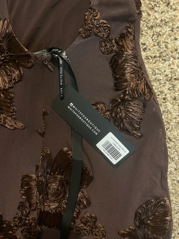 White Fox Summer Ready Maxi Dress Chocolate - Image 6