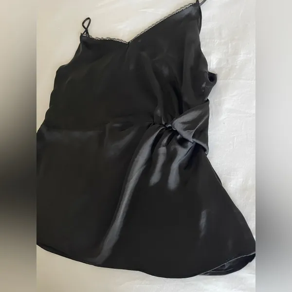 ZARA Black Strappy Top - Minimalist Camisole - Size XL - Image 2