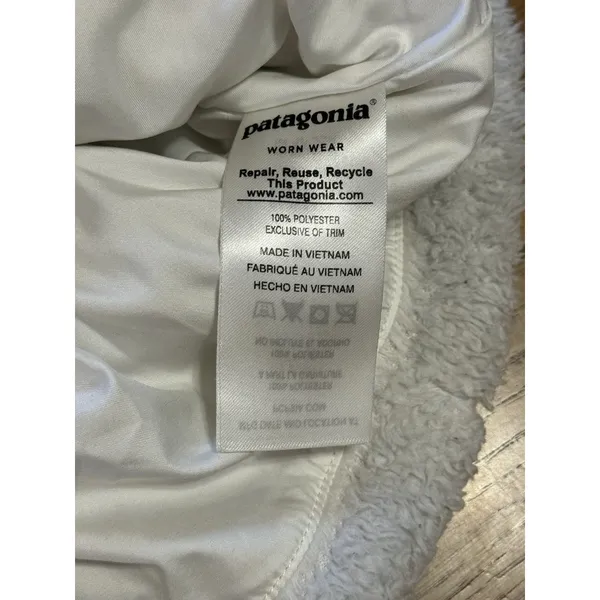 Patagonia‎ Women's Los Gatos Fleece Vest Full Zip White Size S STY25216 Preppy - Image 9