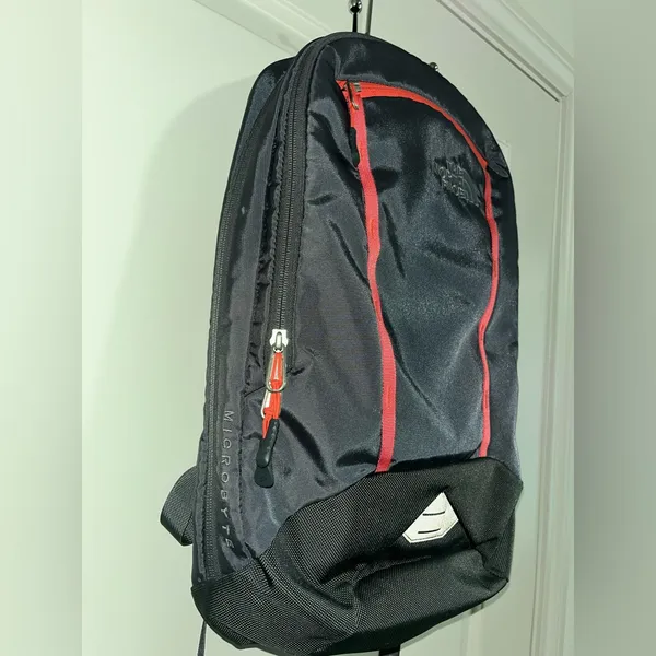 The North Face The North Face Unisex Microbyte Backpack Gray & Red Orange - Image 3