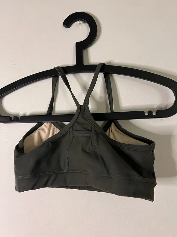 Women's Olive Green Sports Bra - Image 3