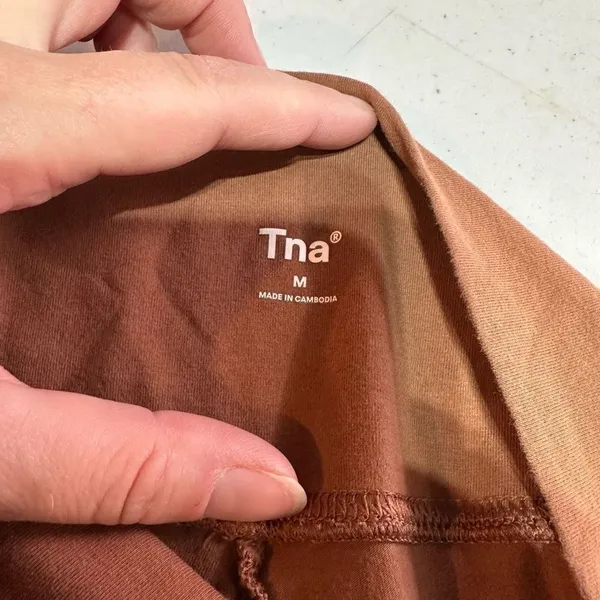 Tna Womens Mid-Rise Pull-On Butter Atmosphere Flare Yoga Pants Brown Size Medium - Image 6
