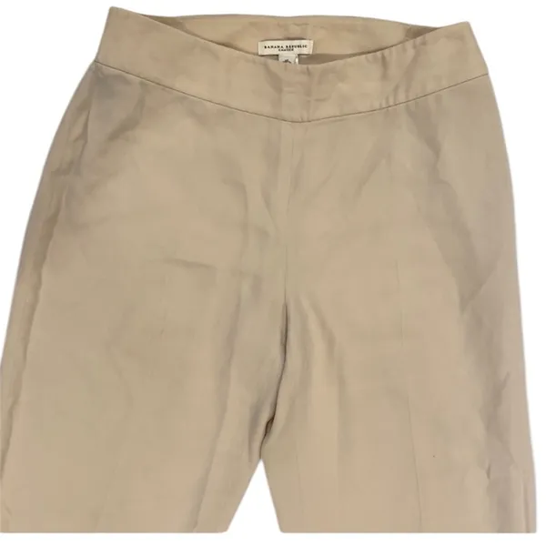 Banana Republic Womans Camden Tan Wide Leg Dress Pants Size 10 - Image 3