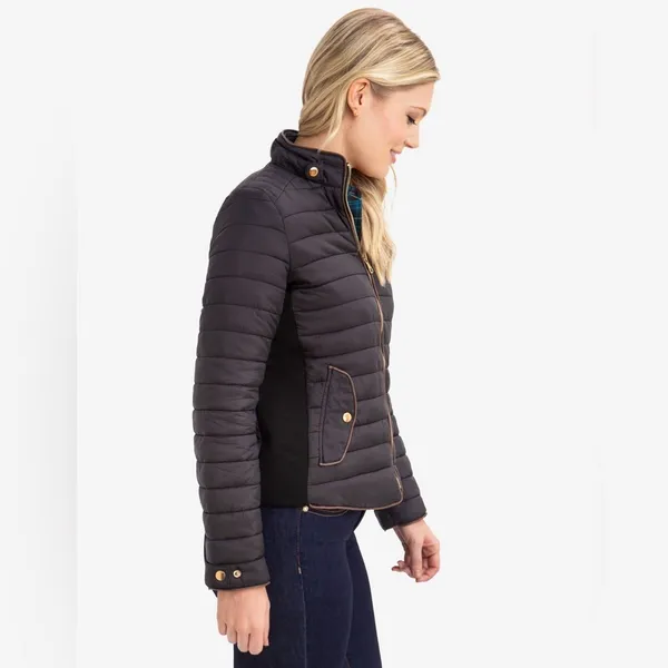 U.S. Polo Assn Channel Side Knit Black Puffer‎ Jacket Size Medium - Image 3