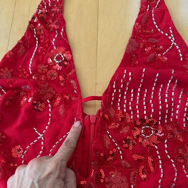 Princess Polly Telenova red sequin halter mini dress - Image 6