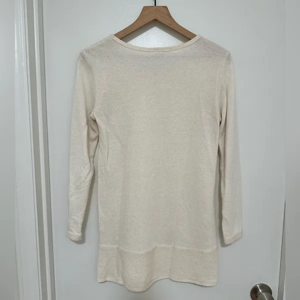 VESTIQUE |‎ Ivory Knit Quarter Sleeve Top - Image 2