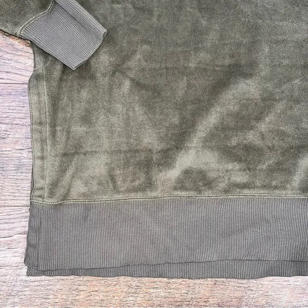 aerie Army Green Fleece Oversized Crewneck Sweatshirt - Image 6