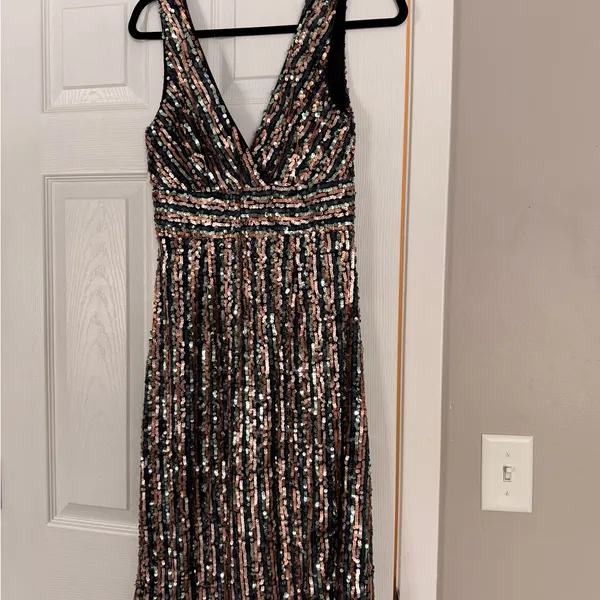 Lulus Multi Sequin Midi Dress Holiday Party New Year - Image 6