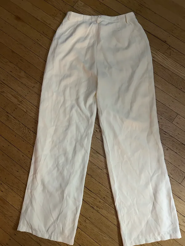 Brand New Cream Wide-Leg Trousers - Image 2