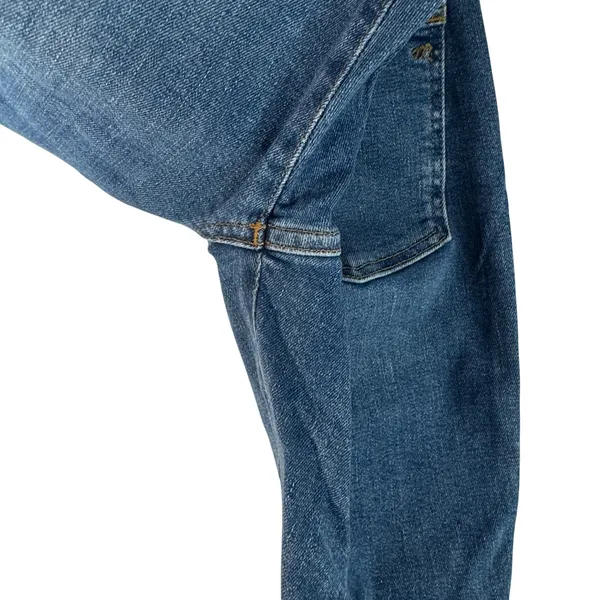 Madewell 10" High-Rise Skinny Jeans Button Fly Raw Hem Blue 25P Minimalist‎ - Image 12