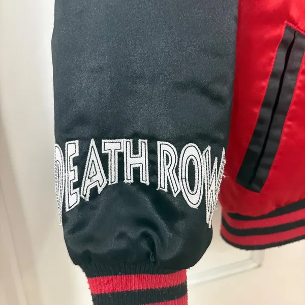 Headgear Classics Death Row Records Jacket Womens S Red Satin Varsity Hip Hop 90 - Image 7